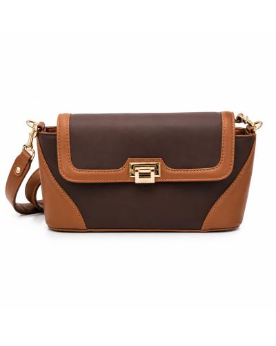 Elegant Dual Tone Leather Ladies Sling Bag