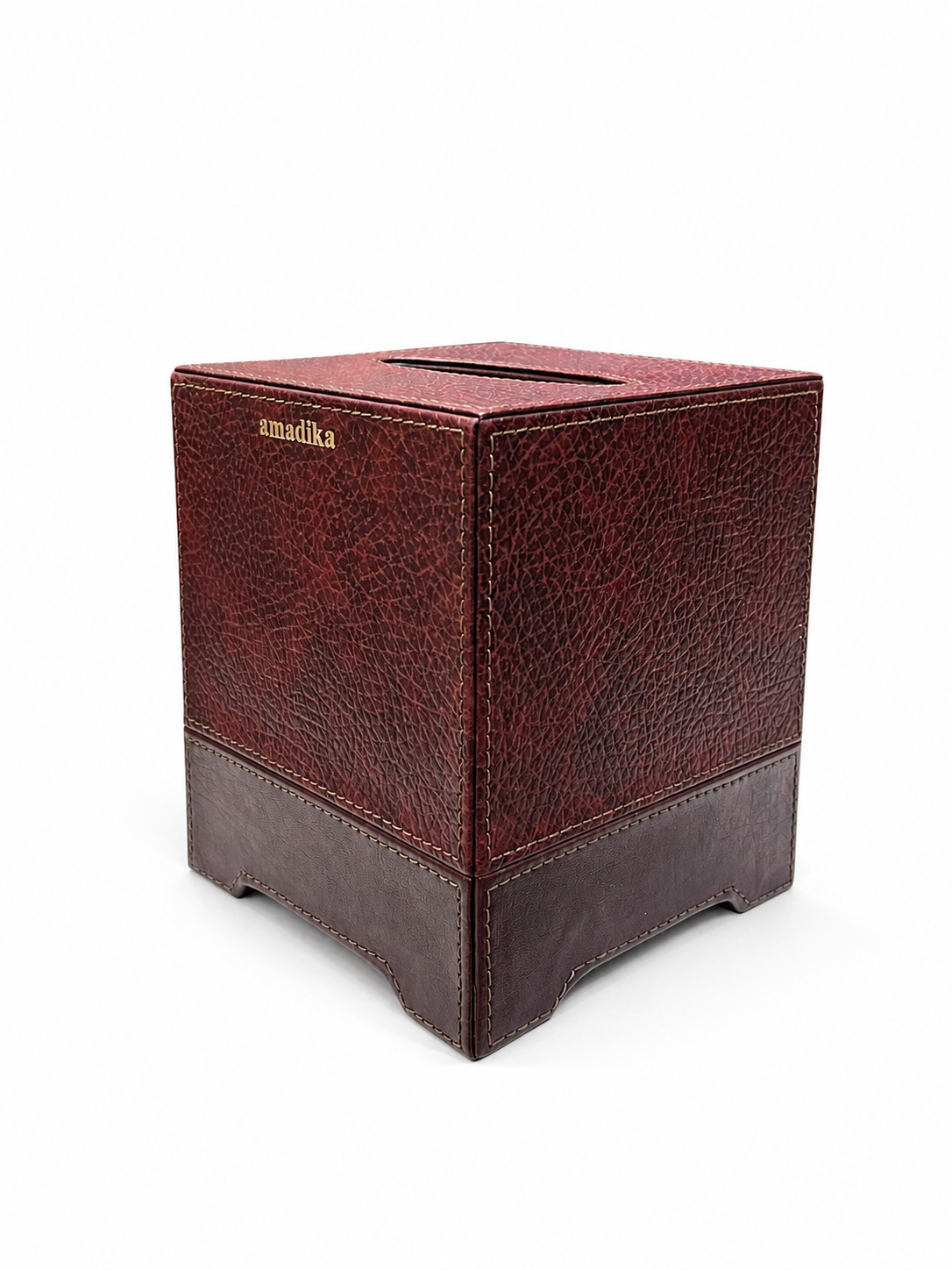 Square Leather Tissue Box